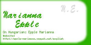 marianna epple business card